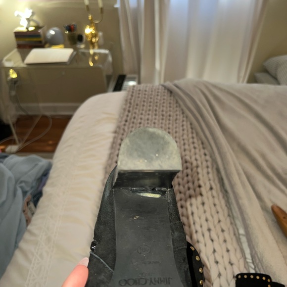 Jimmy Choo Golden and Black Suede Booties!! - Picture 10 of 15